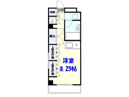 ダイヤキャビン(ワンルーム/3階)の間取り写真