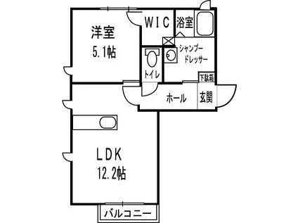 ＪＲ高崎線 新町駅(群馬) 徒歩67分 2階建 築18年(1LDK/1階)の間取り写真
