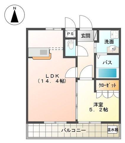 フォーマルハウト(1LDK/2階)の間取り写真