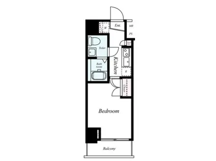 FROMA MONZENNAKACHO RIVER SIDE(1K/5階)の間取り写真