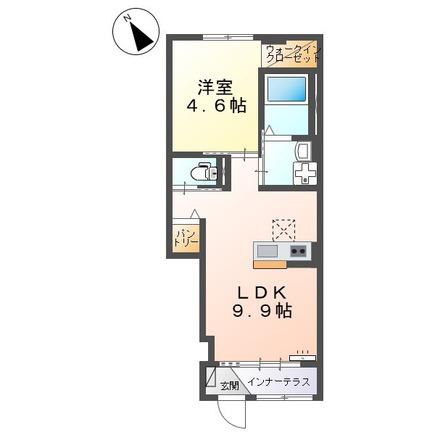 FIRST(1LDK/1階)の間取り写真