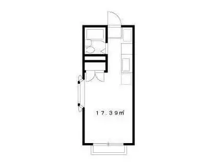 ルネス中野(ワンルーム/2階)の間取り写真