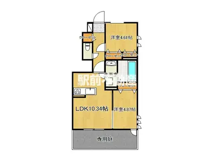 OLIEVE BREZZA(2LDK/1階)の間取り写真