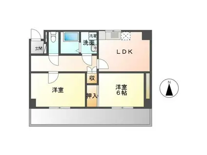 チバパークハイツ(2LDK/1階)の間取り写真