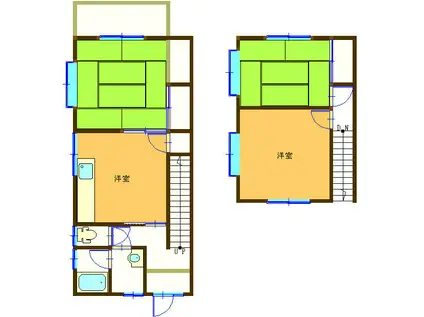 カーサミキ(3DK/1階)の間取り写真