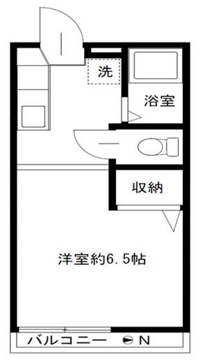 パルコート(ワンルーム/1階)の間取り写真
