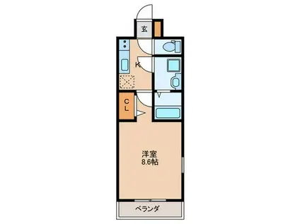 スプランデッィッド京橋イースト(1K/7階)の間取り写真