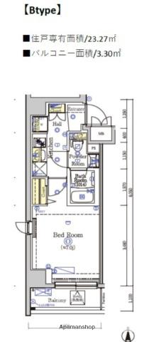 SHOKEN RESIDENCE川崎東門前III(1K/7階)の間取り写真