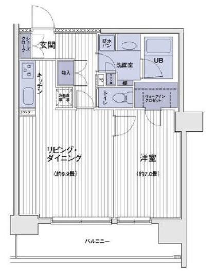 エスティメゾン大島(1LDK/12階)の間取り写真