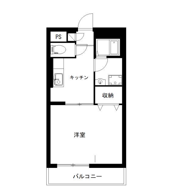 メゾンフォレスト(1K/3階)の間取り写真