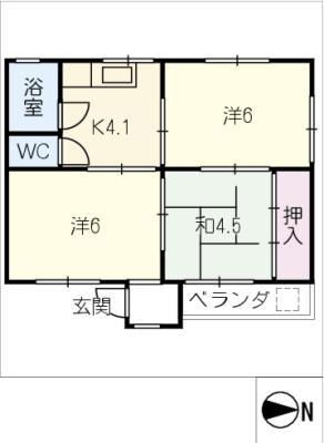 第3近藤ビル(3K/5階)の間取り写真