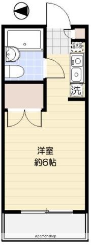 シーガル山手(ワンルーム/1階)の間取り写真