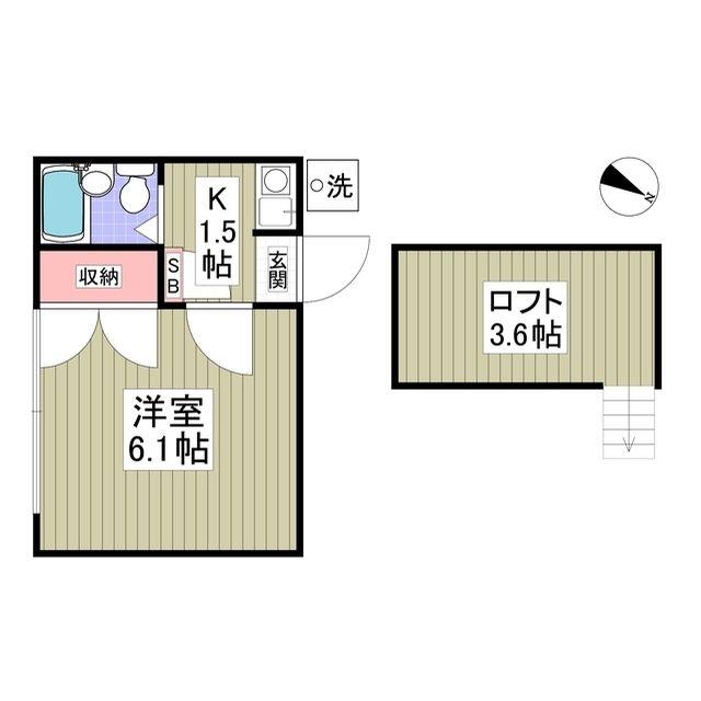 シティパレス東住藤金(1K/1階)の間取り写真
