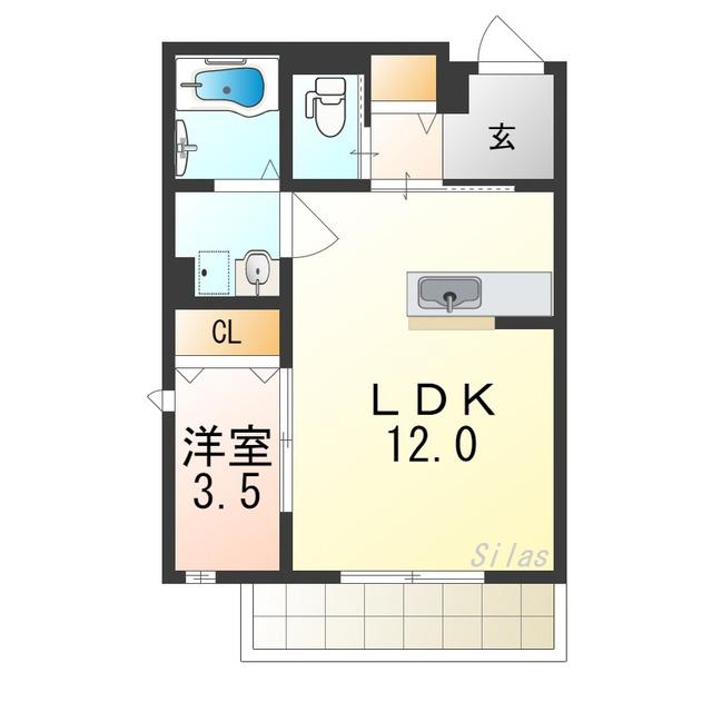 パストラル スプリング(1LDK/2階)の間取り写真