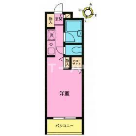 TKマンション(1K/1階)の間取り写真