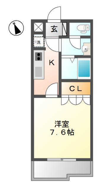 プリメール(1K/1階)の間取り写真