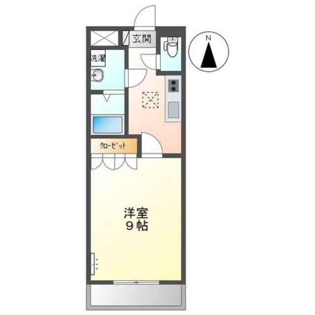 サンモール中島 A(1K/1階)の間取り写真