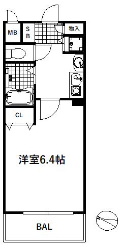 プレサンス神戸三宮(1K/5階)の間取り写真