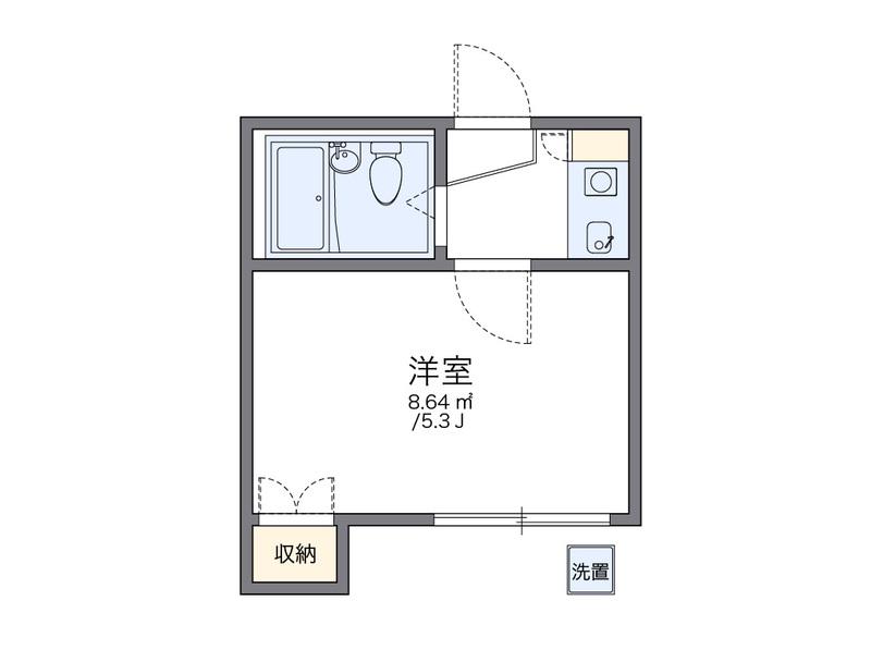レオパレス上板橋(1K/1階)の間取り写真