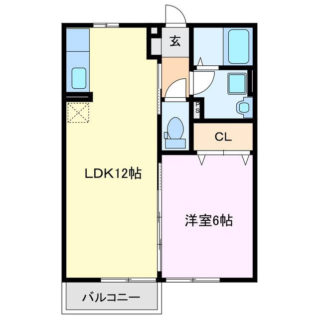セジュールさくら(1LDK/1階)の間取り写真