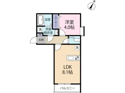 RAFFINATO OGI(1LDK/3階)の間取り写真