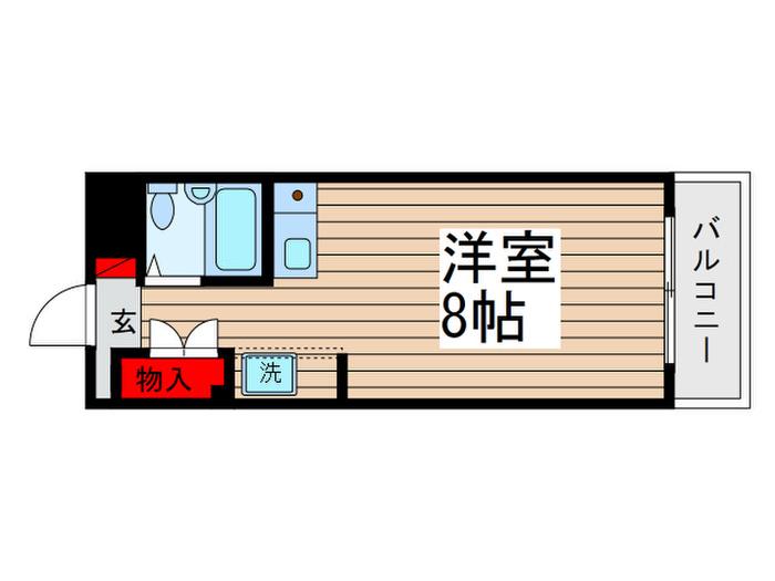 グリーンハイツ(ワンルーム/4階)の間取り写真
