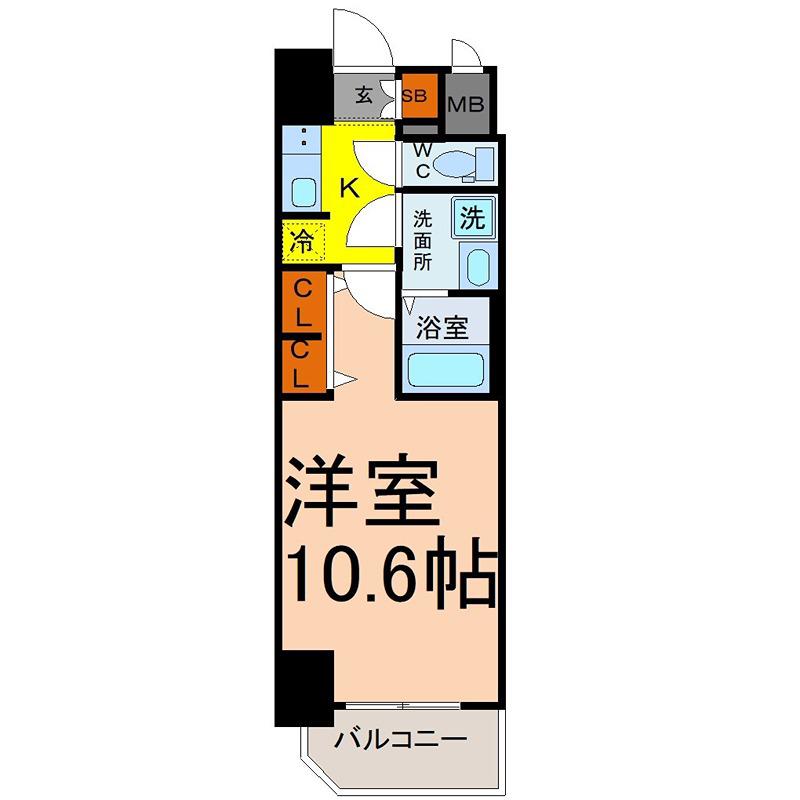 CRESTTAPP金山(1K/2階)の間取り写真