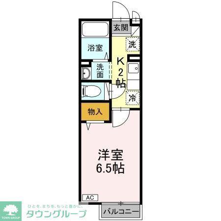 セイポート上大岡(1K/1階)の間取り写真