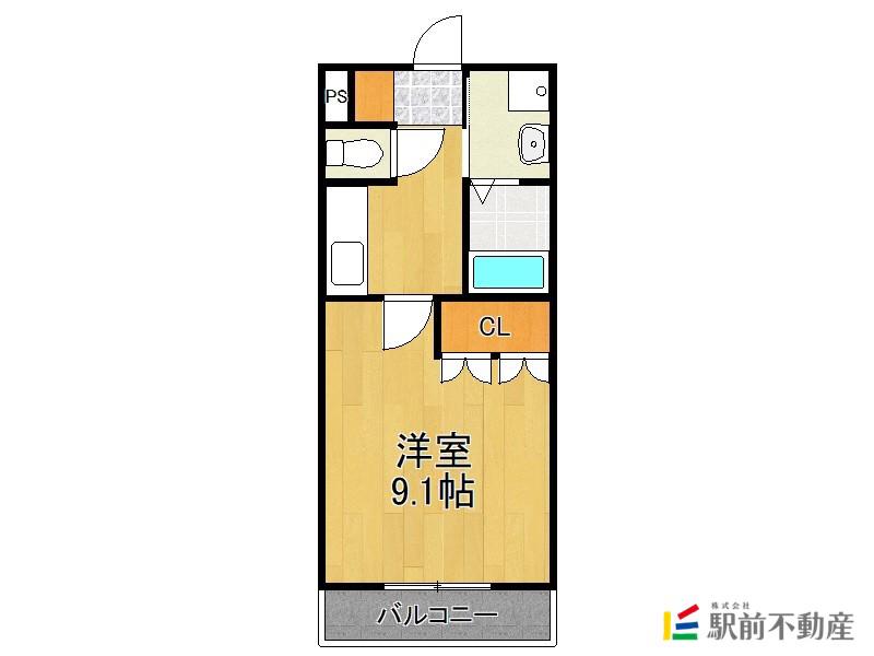 プロニティHOUSE(1K/1階)の間取り写真