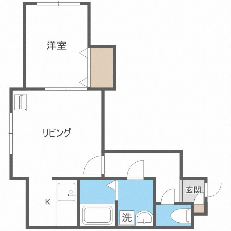グリーンウォール北15A(1LDK/3階)の間取り写真