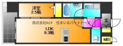 グランフォーレ久留米駅プレミア(1LDK/15階)の間取り写真