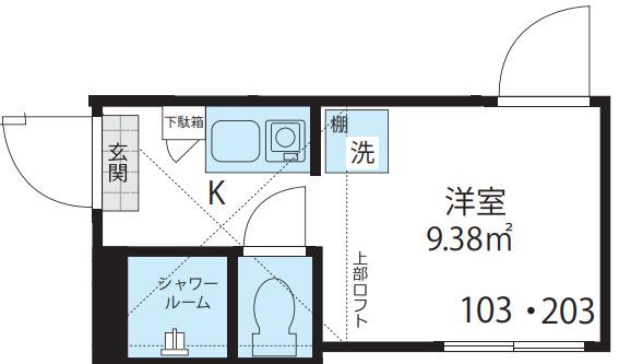 CHIARO千川(ワンルーム/2階)の間取り写真