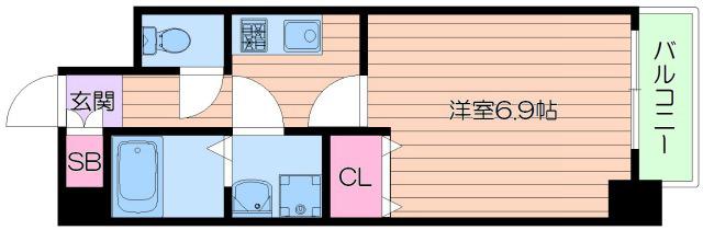 PERFECT LIFE本田(1K/7階)の間取り写真