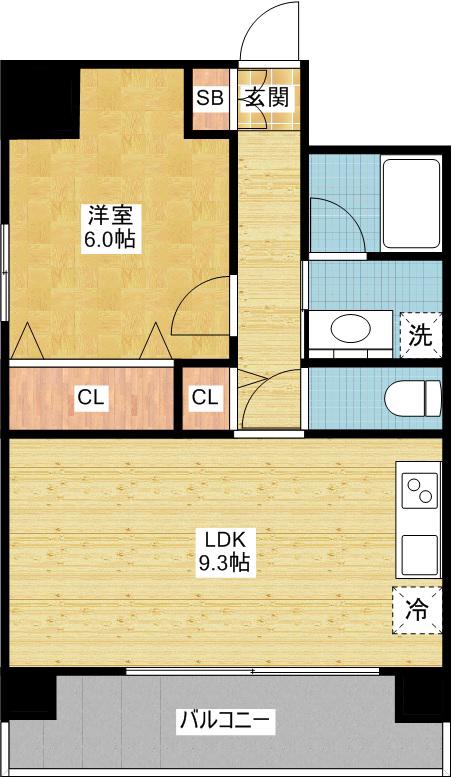 プランドール千種(1LDK/5階)の間取り写真