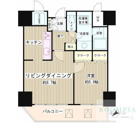 トレステージ目黒(1LDK/5階)の間取り写真
