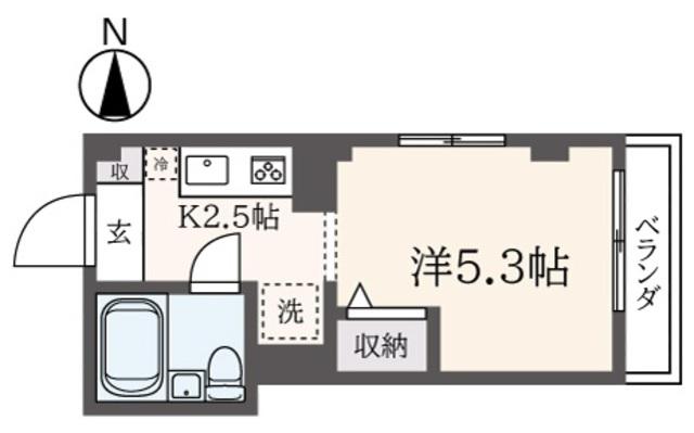 URBAN KASUYA(1K/3階)の間取り写真