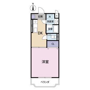 サンセール(1K/1階)の間取り写真