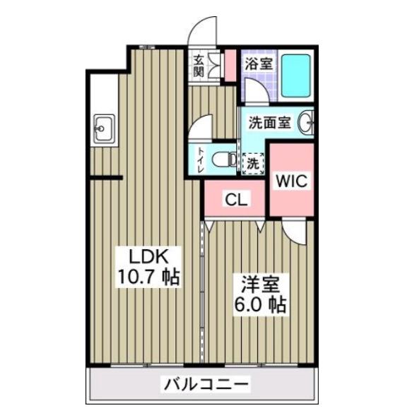 インテレッセ(1LDK/1階)の間取り写真