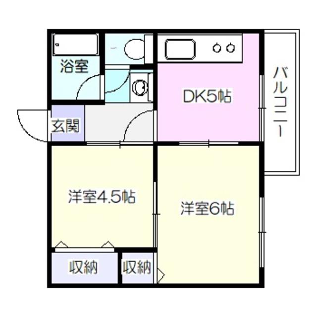マンションイシカワ(2DK/3階)の間取り写真