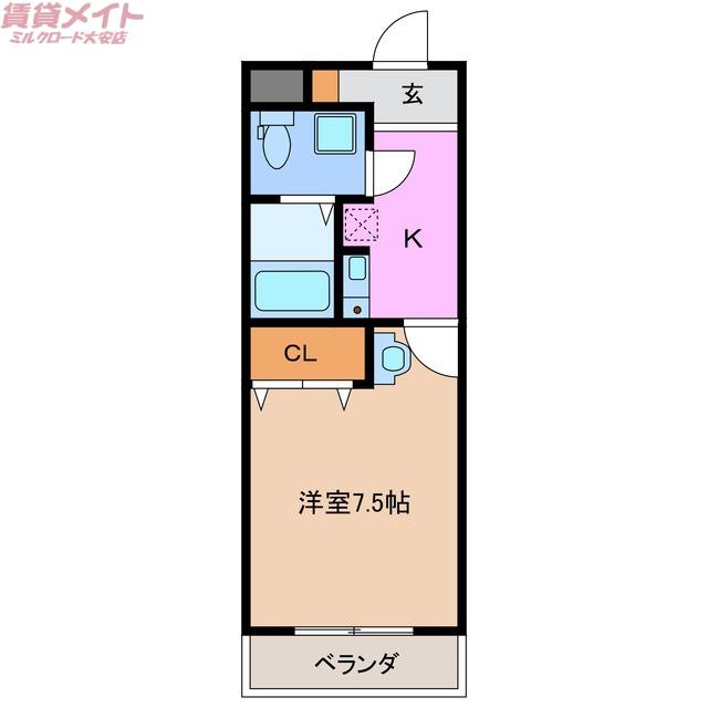 TS DREAM 大安(1K/2階)の間取り写真