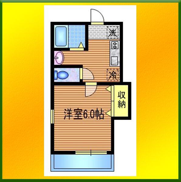 SUNMALL・K(1K/3階)の間取り写真