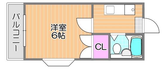 AVION901(1K/2階)の間取り写真