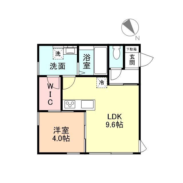 CHILL(1LDK/2階)の間取り写真