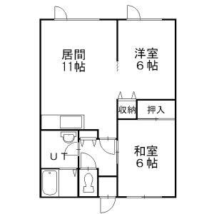スリーヴェイルN40(2LDK/2階)の間取り写真