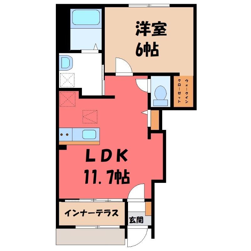 グランデIII(1LDK/1階)の間取り写真