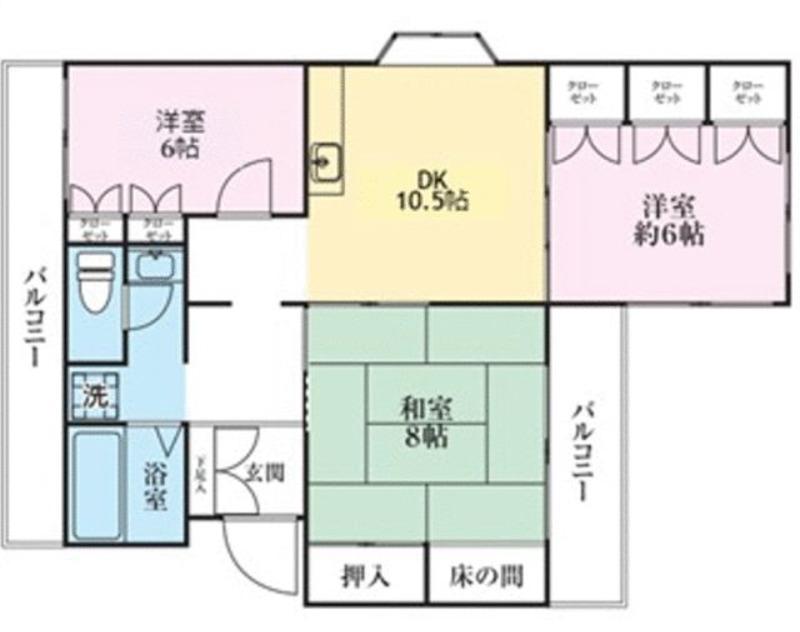 エンブレム上尾(3DK/3階)の間取り写真