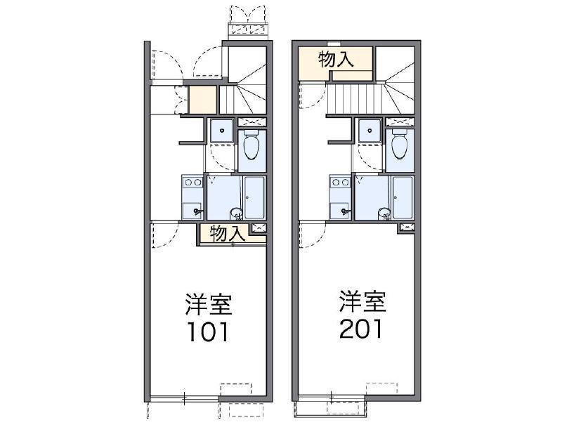 レオネクスト喜多荘II(1K/2階)の間取り写真