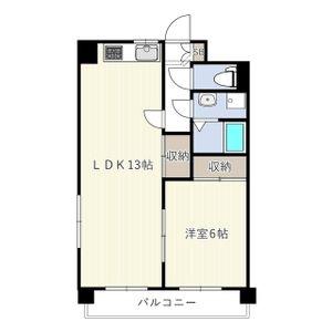 大昂ビル1(1LDK/4階)の間取り写真