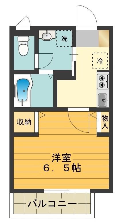 ファミールメゾン(1K/2階)の間取り写真