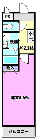 第二AMビル(1K/3階)の間取り写真